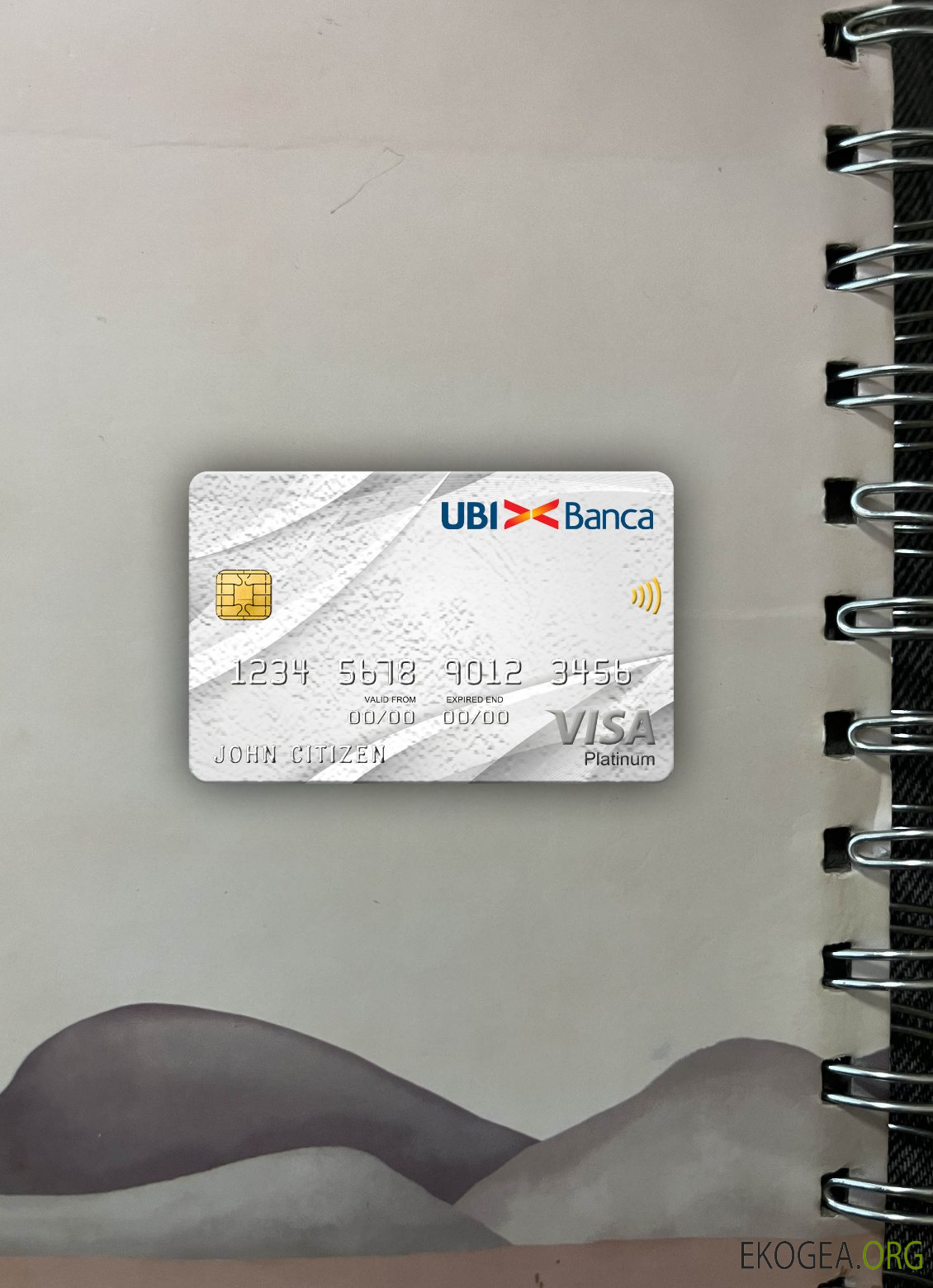 Italie UBI banque visa platine carte photolook avant